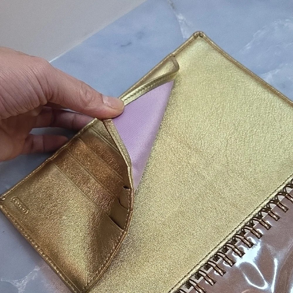 Coach Signature Collection - Day Planner Cover in Gold and Tan - Picture 7 of 7